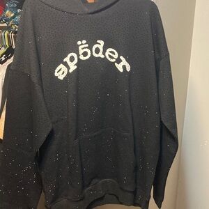 Black bedazzle Spider Men's Sweater